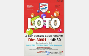 Les lotos du SAM Cyclisme sont de retour